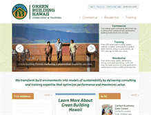 Tablet Screenshot of greenbuildinghawaii.com